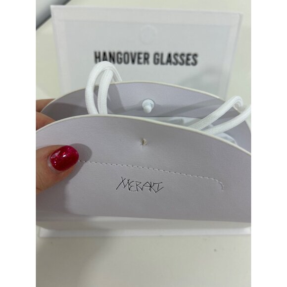 Meraki Hangover Glasses Cream Green Fashion Sunglasses Faux Leather Case Pouch main image 11